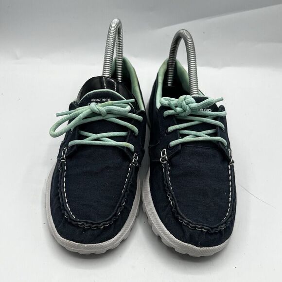 Skechers Shoes Womens 7 Navy On The Go Slip On Casual Walking Athleisure - Picture 3 of 12